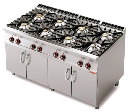 Плита газовая LOTUS PC-916G восьмигорелочная без жарочного шкафа (серия 90)