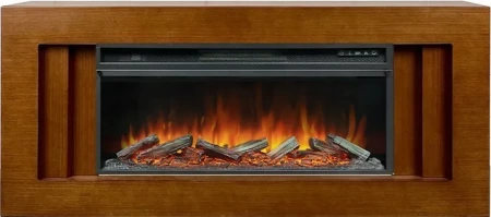 Каминокомплект Line 42 (Разборный) - Орех с очагом Vision 42 LOG LED (Royal Flame)