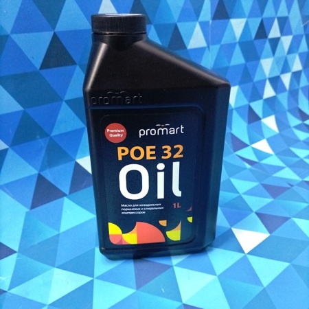 Масло синтетическое Promart POE 32 (1л.) для работы с HFC (ГФУ): R134a, R404A, R507, R407C, R410, R2
