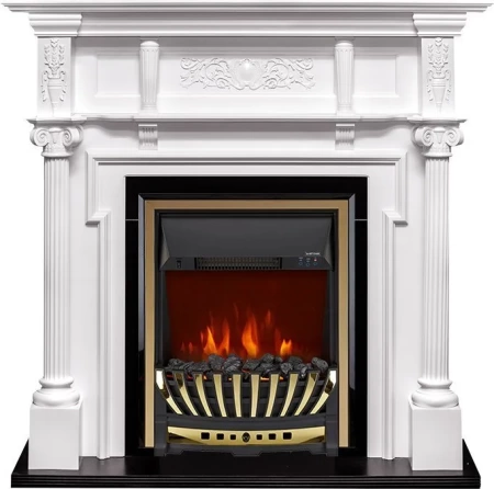 Каминокомплект Oxford - Белый с очагом Aspen Gold (Royal Flame)