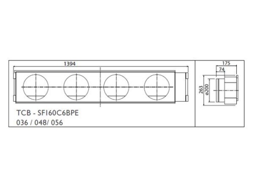 Фланец воздушный стандартный (TCB-SF160C6BPE) Toshiba