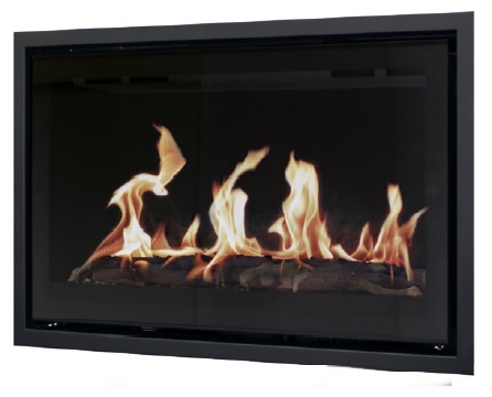 Газовый камин КАРМА серии STYLE Medium line 30 anthracite metallic