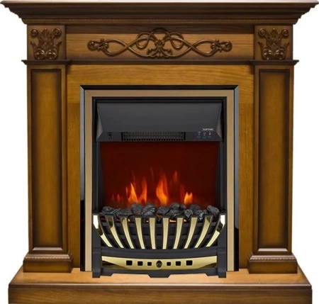 Каминокомплект Verona - Дуб антик с очагом Aspen Gold (Royal Flame)