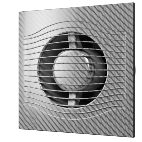 Вытяжка для ванной диаметр 100 мм ERA SLIM 4C white carbon
