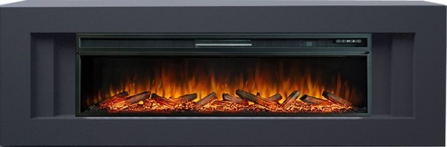 Каминокомплект Line 60 (Разборный) - Серый графит с очагом Vision 60 LOG LED