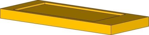 Боковая полка SL71, серия SandyLine Black, 50х300х715 мм