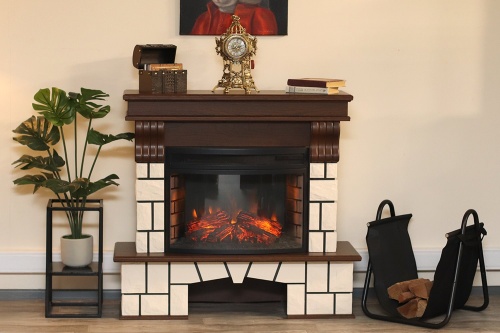 Портал Royal Flame Porto (Разборный) - Орех каньон/Белый камень