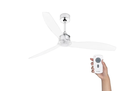 Потолочный вентилятор Faro Just Fan Chrome Trans DC 33394