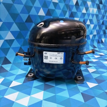 Компрессор (R134) Wansheng QM 91H (M/HBP, 341Вт/-15С*, 1220Вт/+7,2C*/ASHRAE, 80 мкФ, 9,1см3)