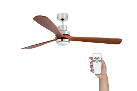 Люстра-вентилятор Faro Lantau-G Led Nickel Wood 33463