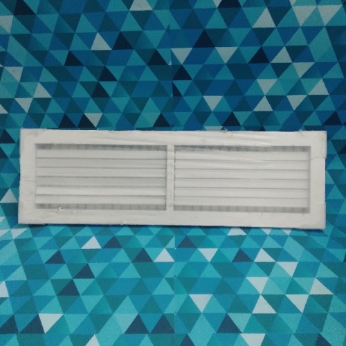 Вентиляционная решетка с поворотными жалюзи АДН 600х150мм. (двухрядная, белый- RAL 9016)