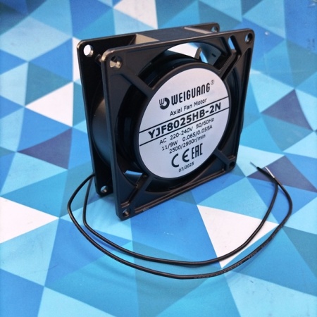 Вентилятор WEIGUANG YJF8025HB-2N   (80х80х25мм., 220-240V, 11/9W, 2500/2900r/min) Китай