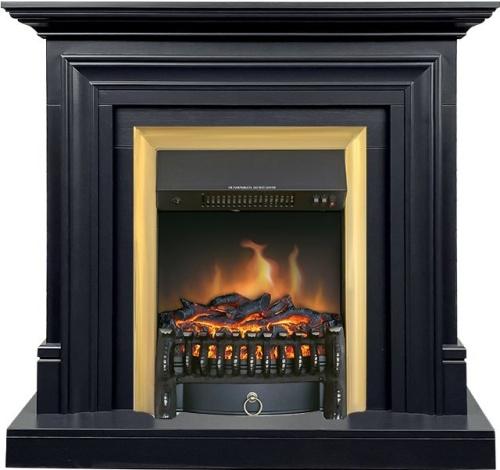 Каминокомплект Bradford - Серый графит с очагом Fobos FX Brass