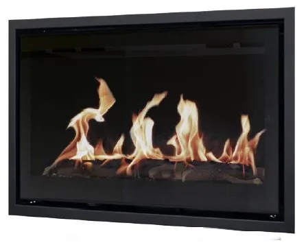 Газовый камин КАРМА серии STYLE Medium line 30 anthracite metallic