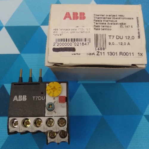 ABB Тепловое реле T7 DU 12.0 (9,0 ...12,0 A)  для контакторов типа B7 (1SAZ111301R0011)