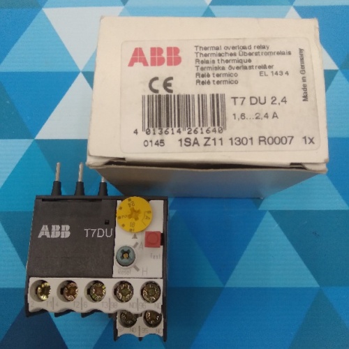ABB Тепловое реле T7 DU 2.4 (1,6 ...2,4 A)  для контакторов типа B6, B7 (1SAZ111301R0007)