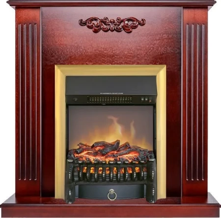 Каминокомплект Lumsden - Махагон коричневый антик с очагом Fobos FX M Brass (Royal Flame)