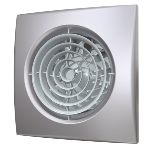 Вытяжка для ванной диаметр 100 мм ERA AURA 4C gray metal