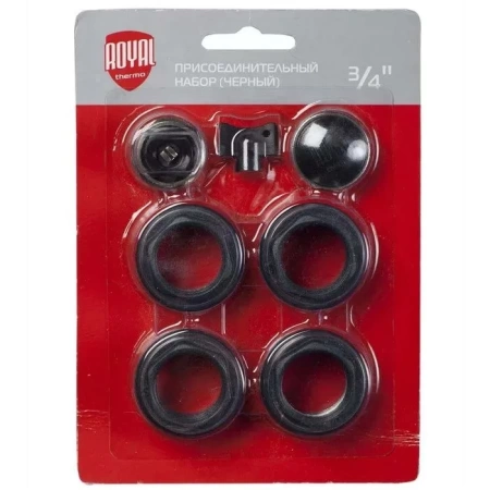 RT03.1-1 Royal Thermo Набор присоединительный 3/4 black