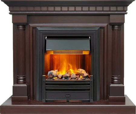 Каминокомплект Dallas - Темный дуб с очагом Brookline Black (Dimplex)