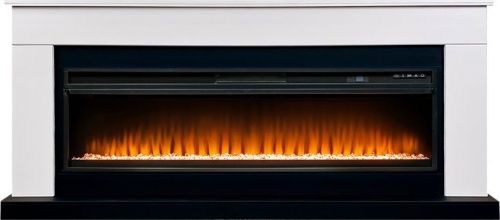 Каминокомплект Bergen 60 (Разборный) - Белый с черным с очагом Vision 60 LED