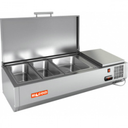 Витрина холодильная настольная HICOLD VRTU 1000 1/3 к PZE3