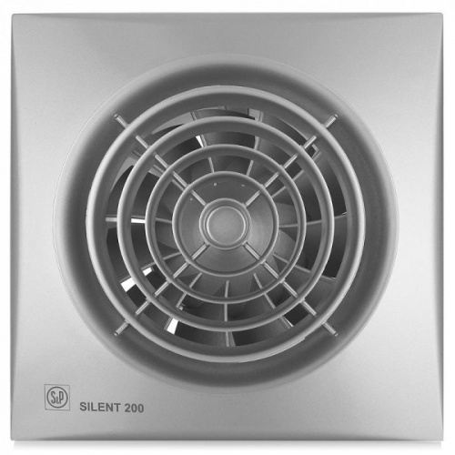 Вытяжка для ванной диаметр 120 мм Soler & Palau SILENT-200 CRZ SILVER
