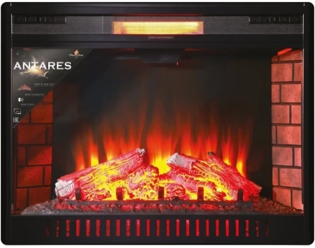 Очаг электрокамина InterFlame Antares 31 Black LED FX QZ