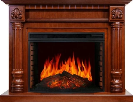Каминокомплект Edinburg - Орех с очагом Dioramic 33 LED FX (Royal Flame)