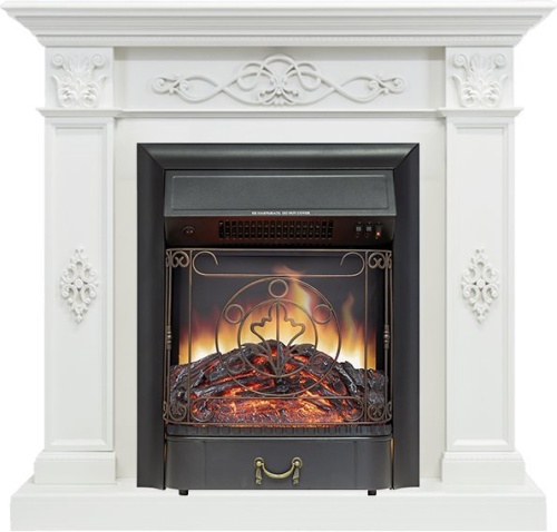 Каминокомплект Derby - Белый дуб с очагом Majestic FX Black