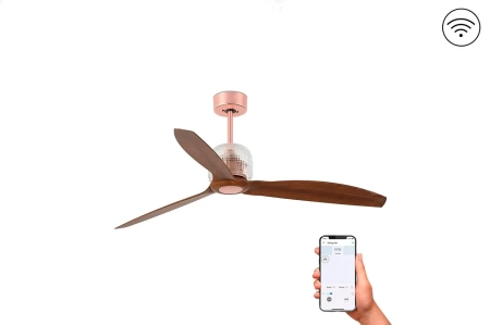 Потолочный вентилятор Faro Deco Fan Copper Wood DC Smart 33399DWP