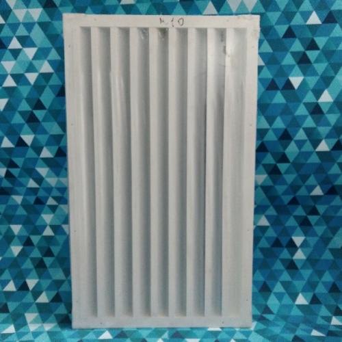 Вентиляционная решетка с неподвижными жалюзи АРН 800х450 мм. (однорядная, белая) наружная