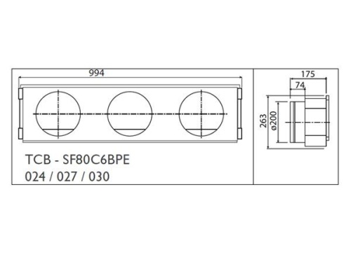 Фланец воздушный стандартный (TCB-SF80C6BPE) Toshiba