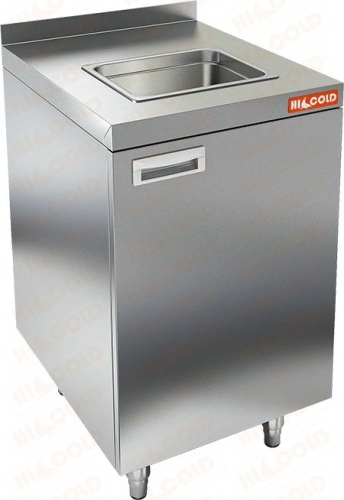 Стол закрытый с мойкой, с бортом  HICOLD  НБМСЗМ-4/5Б