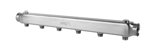 Коллектор из нержавеющей стали MVI, м\ц 100мм, 1"x1/2", 6 выходов