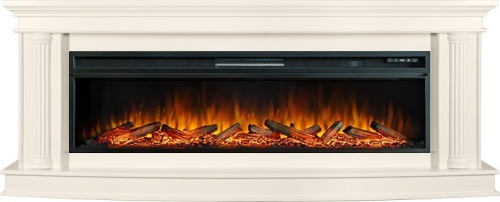 Каминокомплект Rome 60 - Слоновая кость с очагом Vision 60 LOG LED