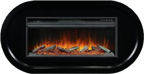 Каминокомплект Ellipse - Черный (ширина 1450 мм) с очагом Vision 42 LOG LED