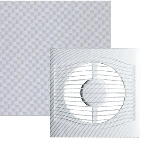 Вытяжка для ванной диаметр 100 мм ERA SLIM 4C white carbon