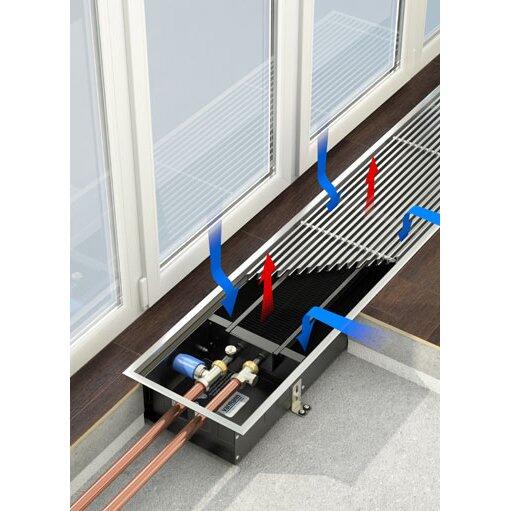 Внутрипольный конвектор длиной 30 см - 1 м Varmann Ntherm 300x150x1000