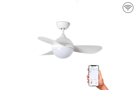 Люстра-вентилятор Faro Hvar Led White DC Smart 34300WP