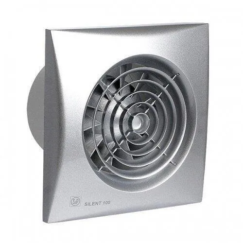 Вытяжка для ванной диаметр 100 мм Soler & Palau SILENT-100 CZ SILVER