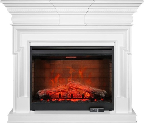 Каминокомплект Torino - Белый с очагом Symphony 30'' DF3020-EU