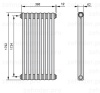 Стальной трубчатый радиатор 2-колончатый Zehnder 2180/8 TL