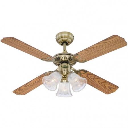 Вентилятор с подсветкой Westinghouse Princess Trio Brass