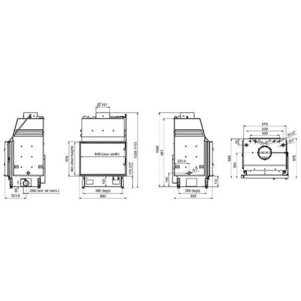 Дровяная топка  Technical PanAqua 68 EVO