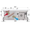 Внутрипольный конвектор длиной 2,1 м - 3 м Minib COIL-MT 2750