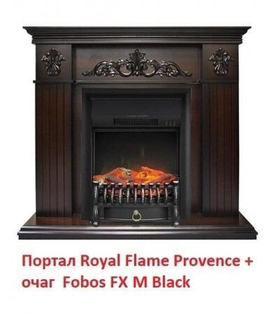 Электрокамин (очаг) со звуком для дачи Royal Flame Fobos FX M Brass/Black