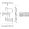 Электрический полотенцесушитель лесенка Grota Rio 700x1575 El