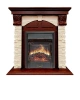 Каминокомплект Dublin (Разборный) - Орех каньон / Сланец  с очагом Majestic FX Black (Royal Flame)