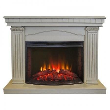 Электрокамин (очаг+портал) Real-Flame Rosa 25/25,5 WT с очагом Evrika 25,5 LED